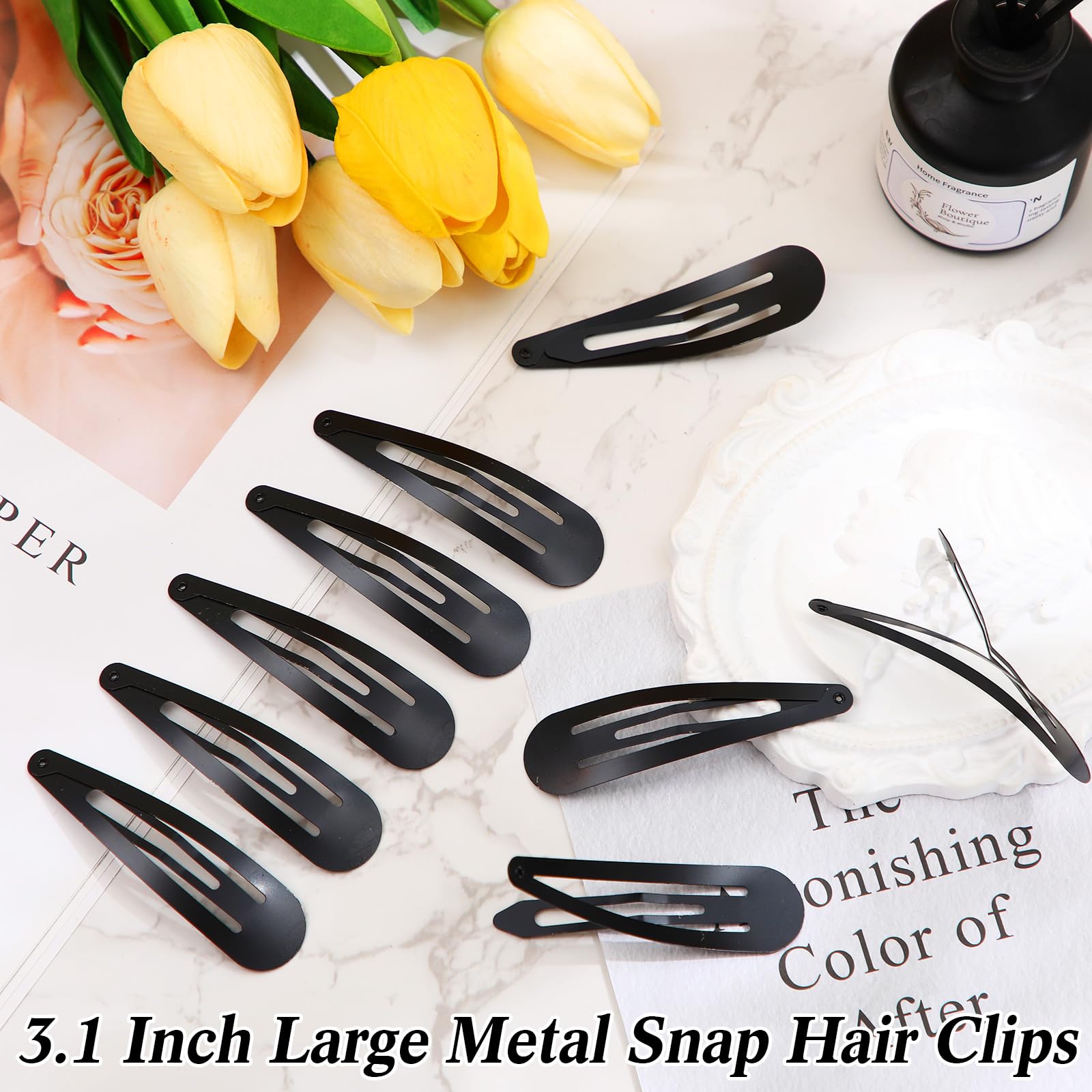 Willbond pinza metálica antideslizante para cabello negro y duradero.