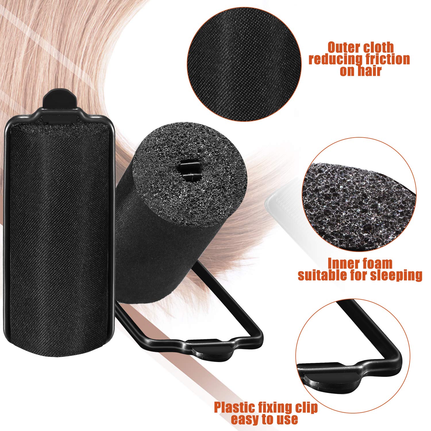 Rodillos WILLBOND satinados de diámetro 20 mm para rizos ligeros.