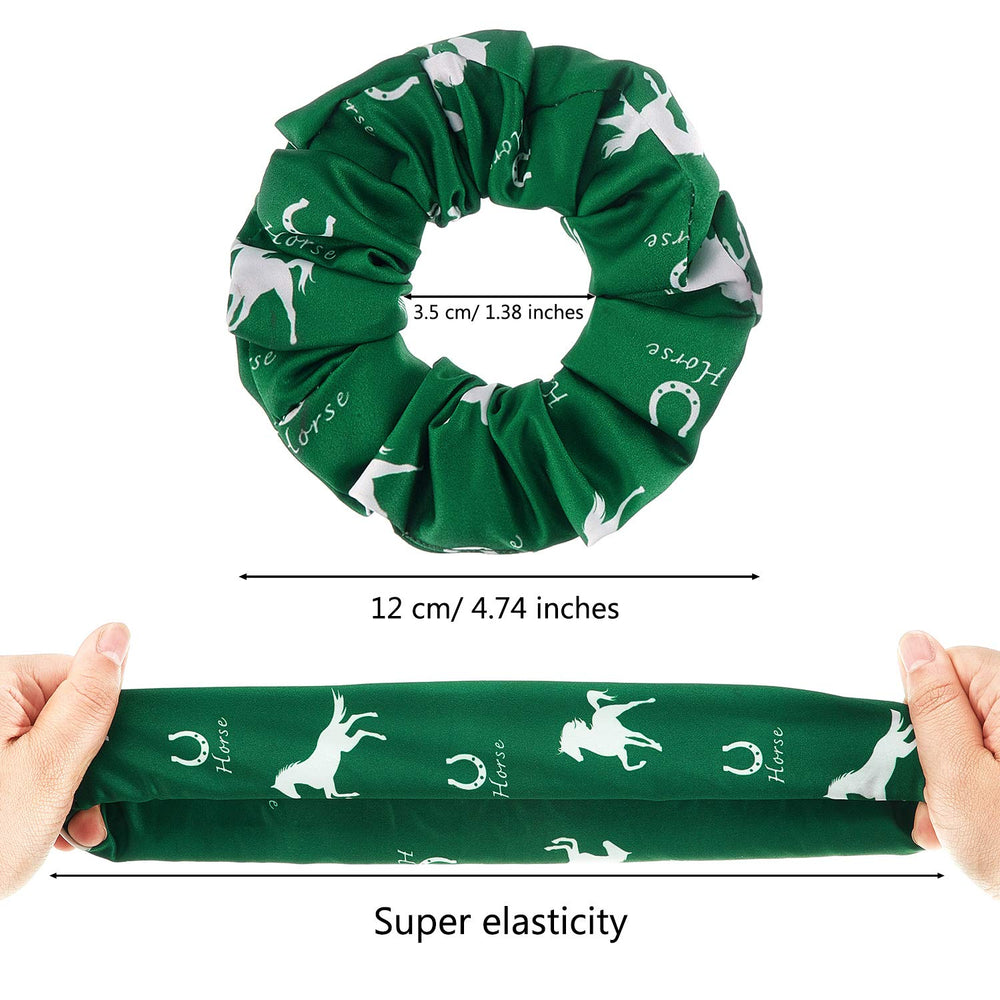Patrones de caballo en scrunchies Willbond para peinados variados