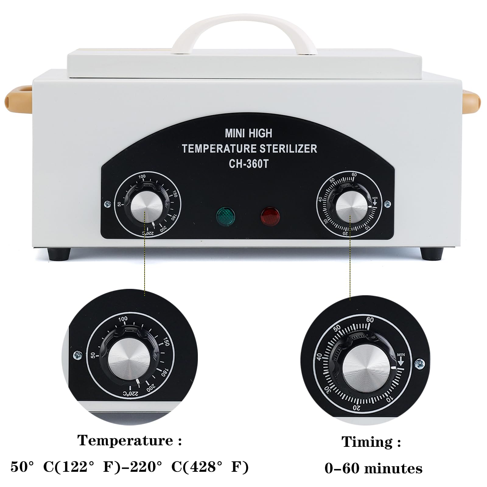 Mango para transportar el autoclave Winb con facilidad.