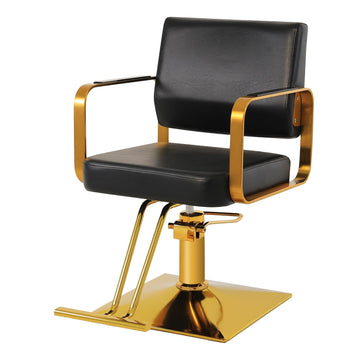 Silla WINEDYOUNG para peluquería con cuero artificial, cómoda y fácil de limpiar.
