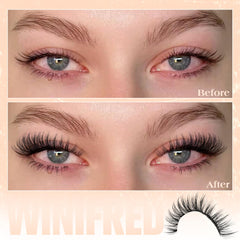 Winifred cluster pestañas inferiores, densidad suave para contornear ojos.