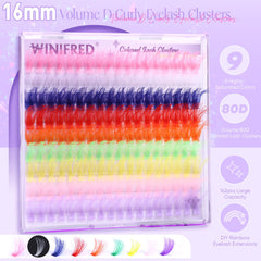 Winifred clusters coloridos 80D arcoiris, color vibrante para looks festivos
