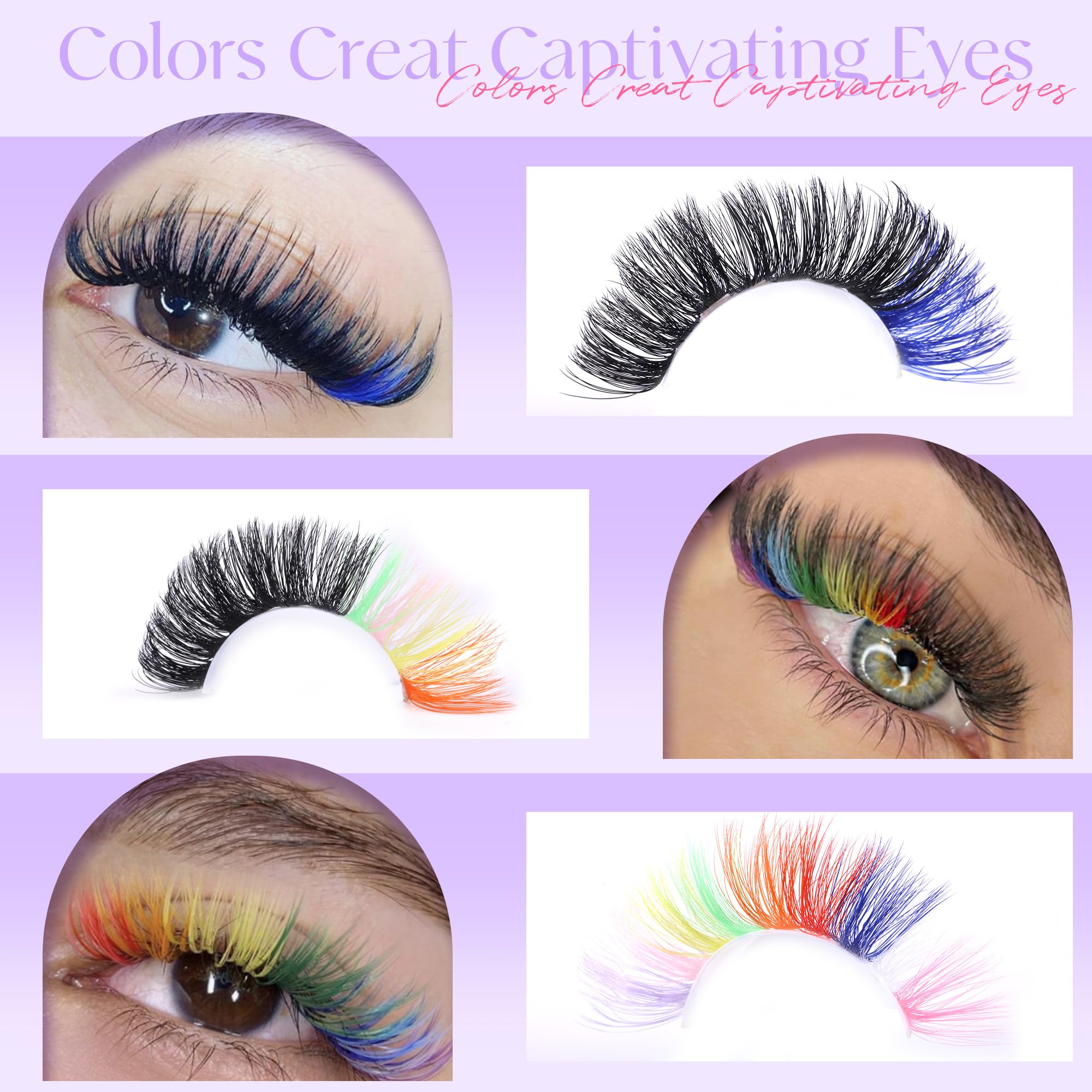 Winifred curvatura D, aplicación fácil de clusters coloridos para cambios de look