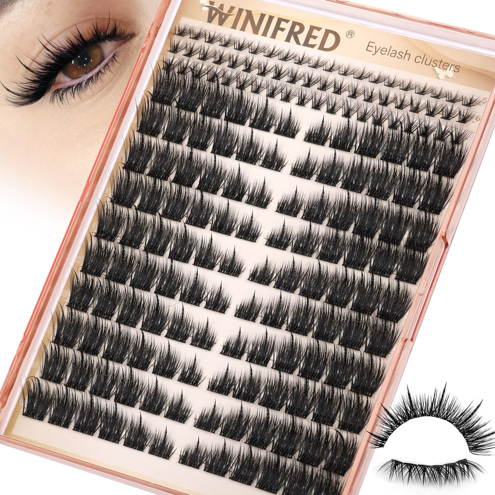 Winifred lash clusters left-right bottom lashes for quick cat-eye enhancement