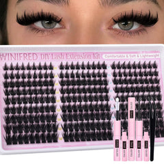 Winifred manga lash clusters kit general, volumen diario y look natural.