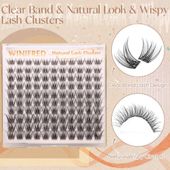 Pestañas agrupadas de Winifred diseño curvatura C 8-14 mm para look suave