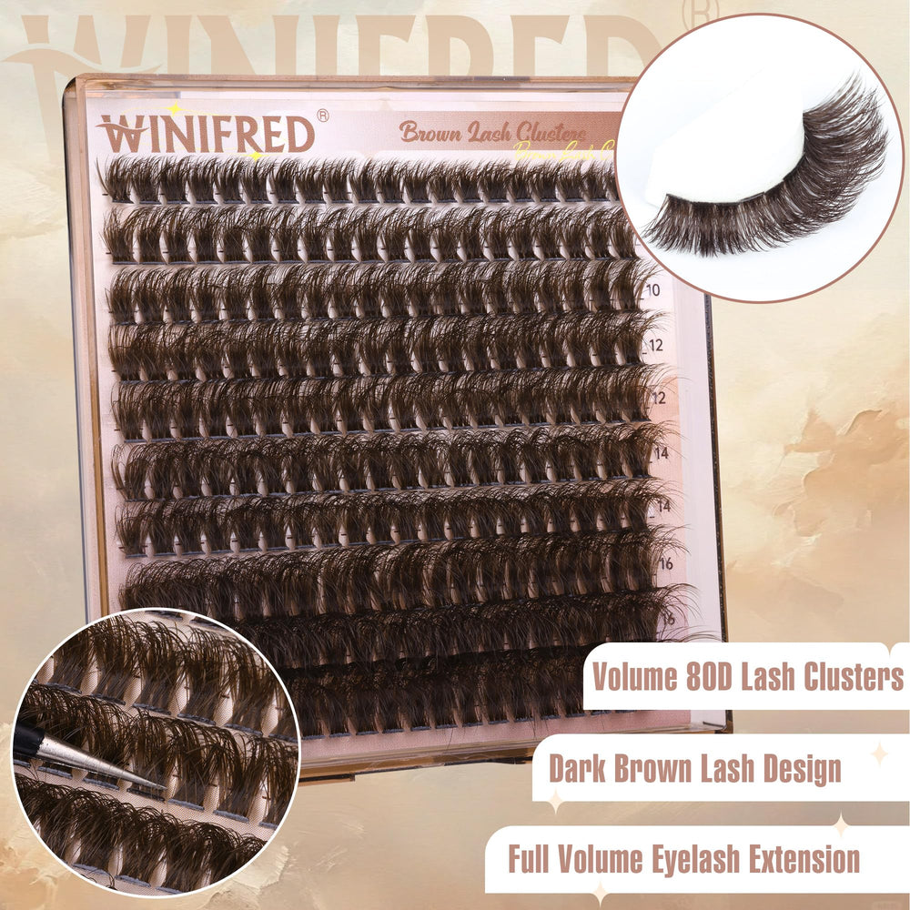 Winifred Volumen 80D Clusters para efecto más denso y duradero.