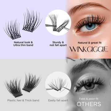 WINKGIGGLE, aplicación fácil en casa para un look sin esfuerzo.
