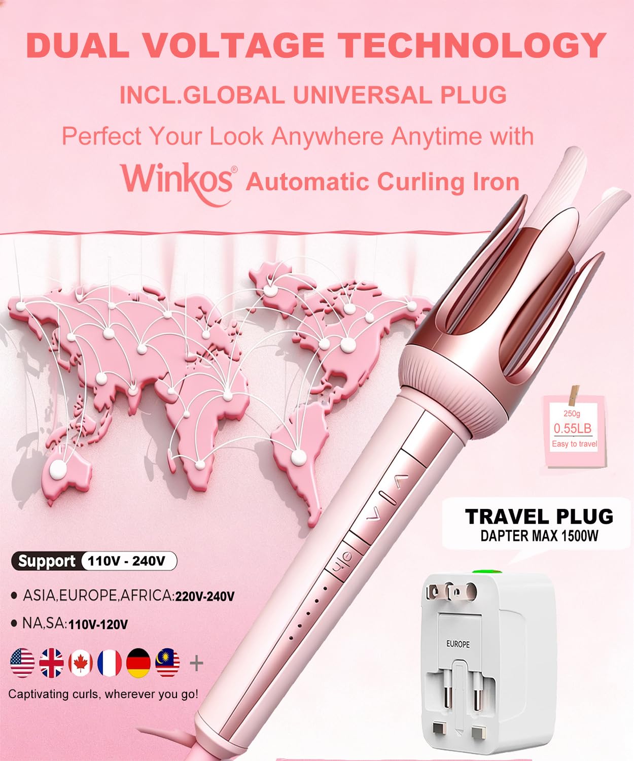 Winkos recubrimiento cerámico aporta brillo y reduce encrespamiento.