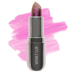 Winky Lux Aurora Glimmer Balm, apertura del tubo con brillo suave para labios hidratados