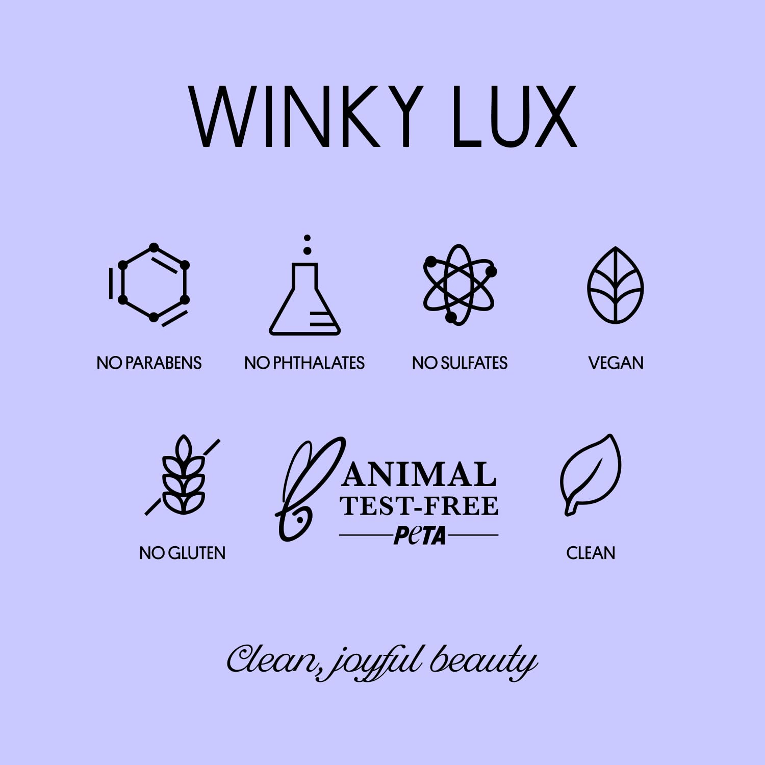 Winky Lux Amethyst Glimmer Balm libre de crueldad y empaques responsables.