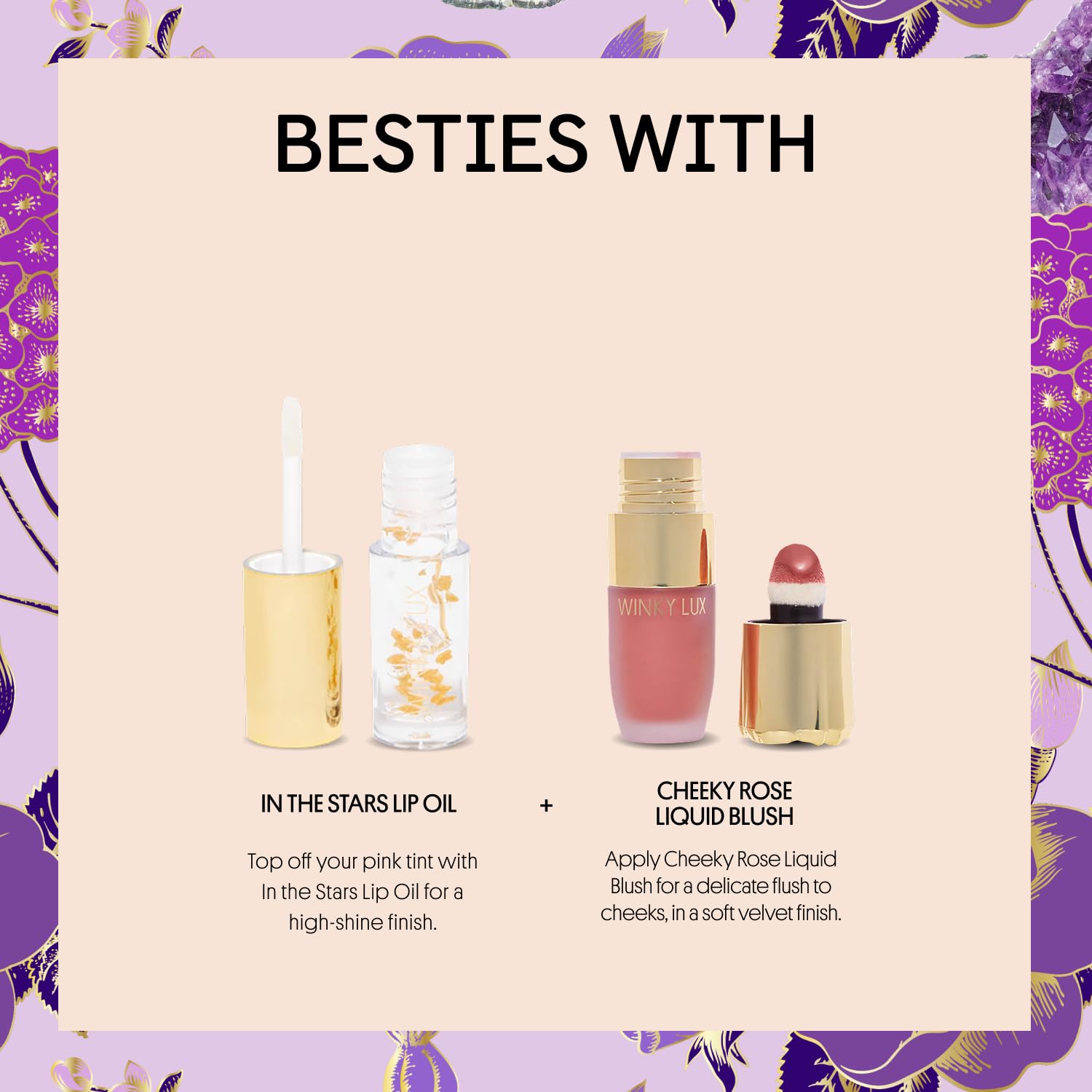 Winky Lux Amethyst Glimmer Balm envase sostenible y plástico neutral.
