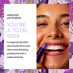 Winky Lux Amethyst Glimmer Balm tono amatista se adapta para un color natural.