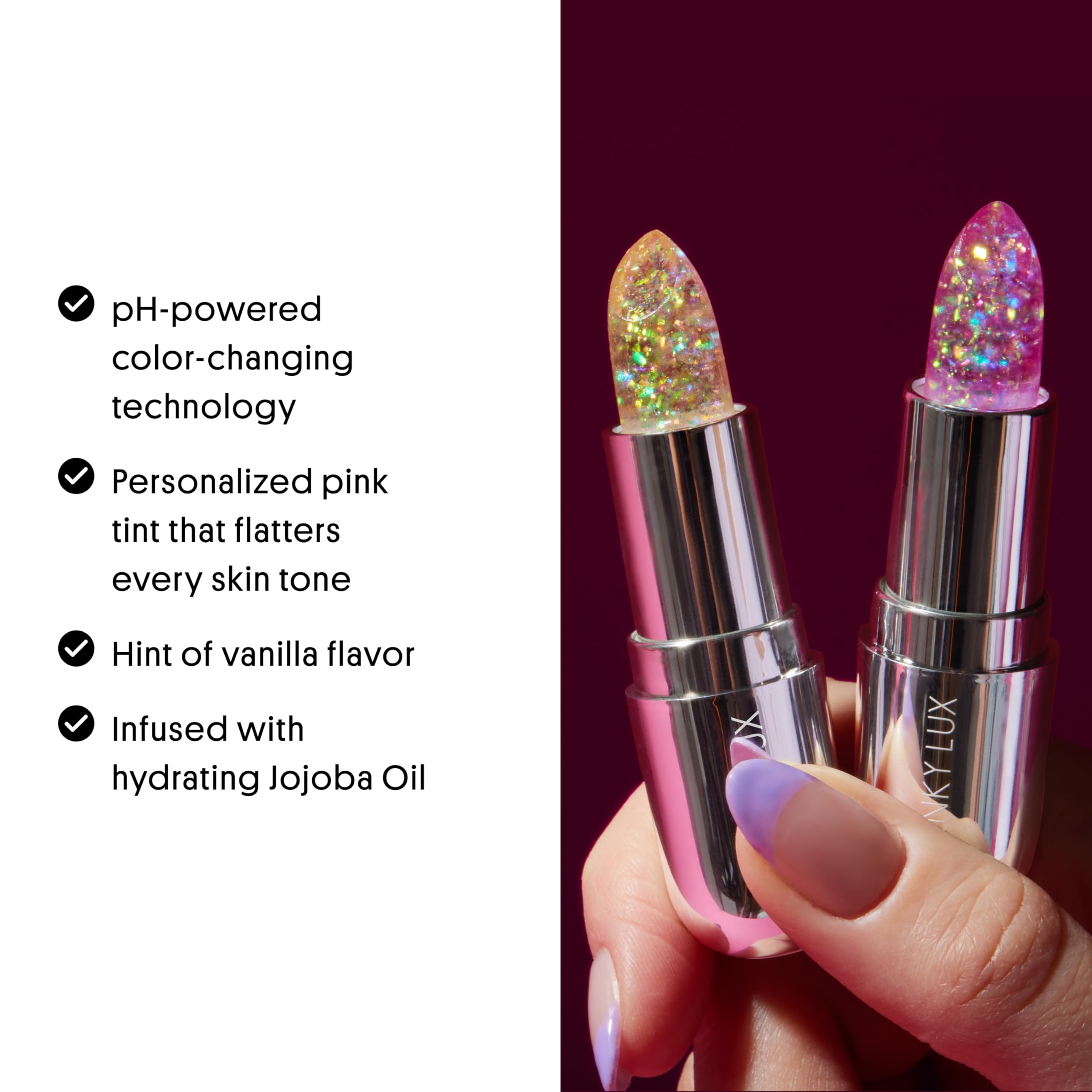 Tono rosado personalizado de Winky Lux que surge con el pH de labios