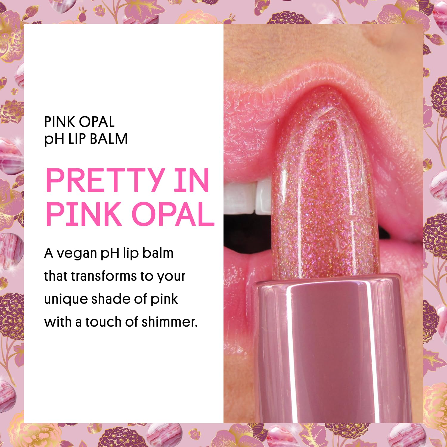 Winky Lux Balsamo Opal Rosado ofrece brillo rosado y destellos sutiles