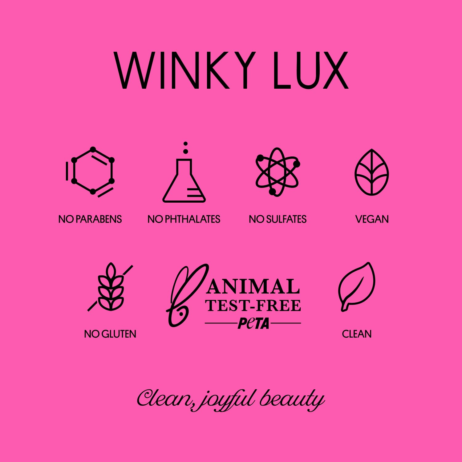 Winky Lux Balsamo Opal Rosado sin sulfatos, vegano y libre de crueldad