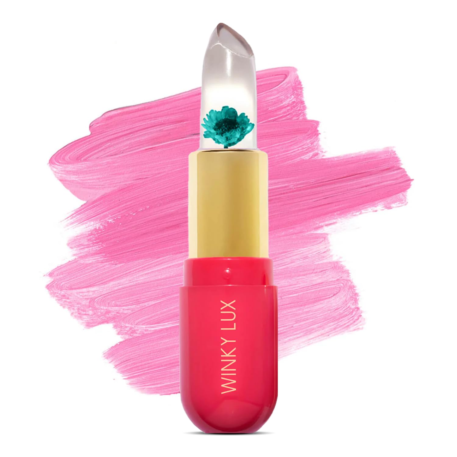 Winky Lux Flower Balm con flor crisantemo dentro, hidratación suave y look natural