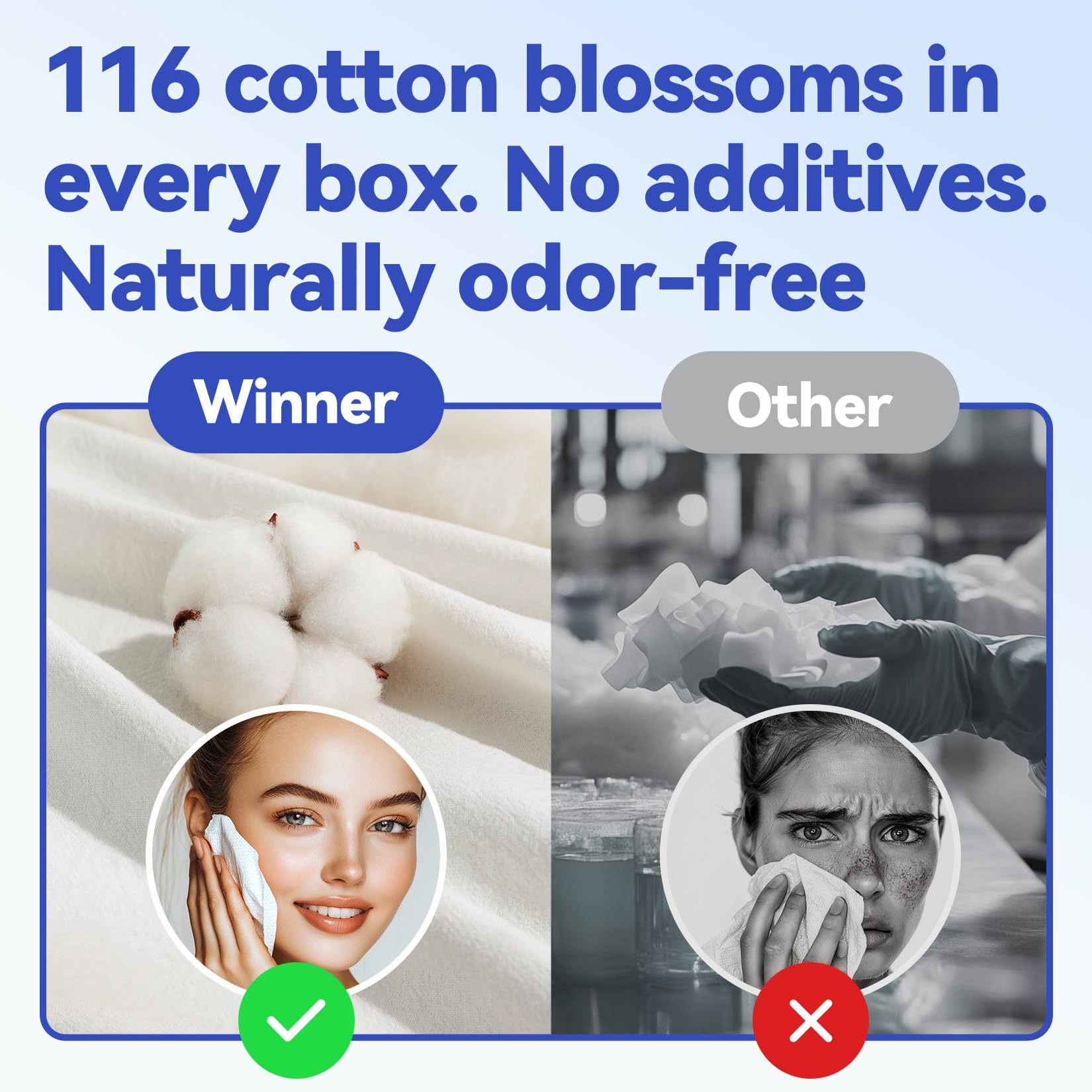 Winner Face Towels aptas para uso diario.