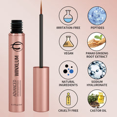 Winxlum serum pestanas uso diario con aplicador de precisión para reforzar pestañas.