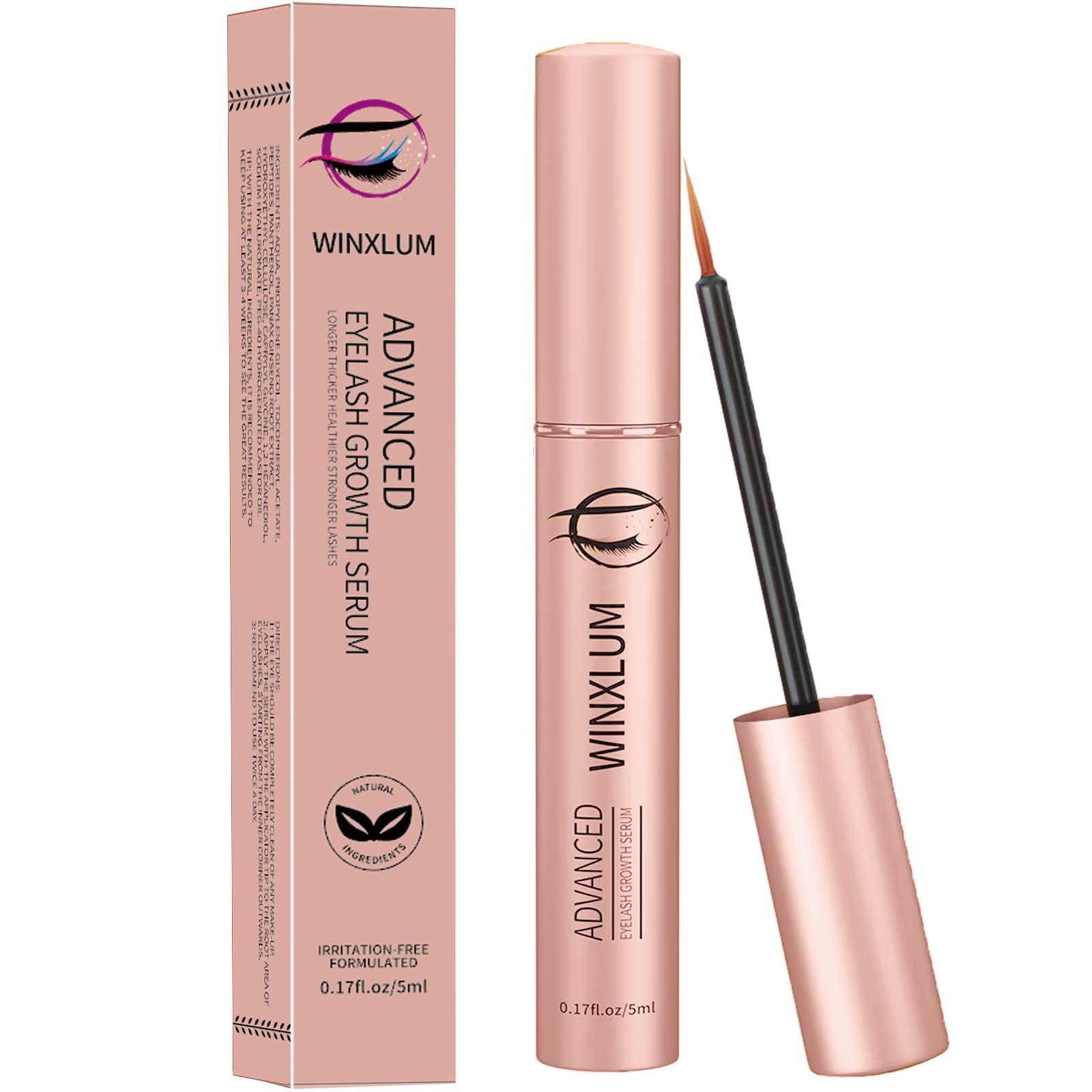 Winxlum serum crecimiento pestanas y cejas, favorece aspecto más denso y saludable.