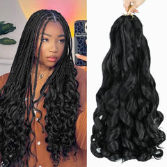 WIPPORYA cabello trenzado frances 18 pulgadas, aspecto natural para looks duraderos.