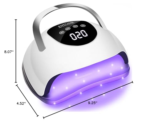 Wisdompark lampara uñas led acabado blanco y negro para uso doméstico.