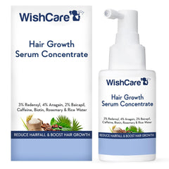 WishCare Hair Growth Serum bottle with rosemary for fuller hair