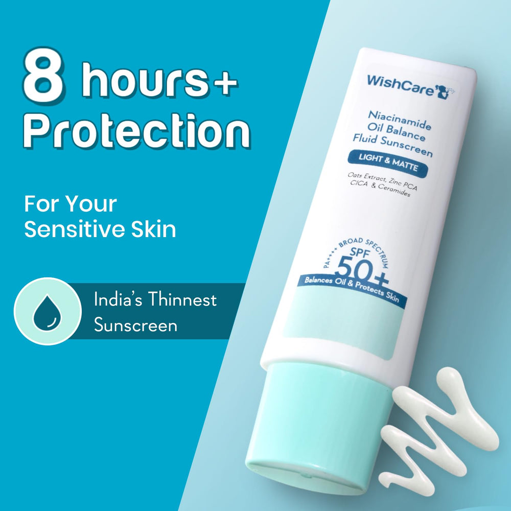 WishCare protector solar SPF50 PA++++, protección de amplio espectro.