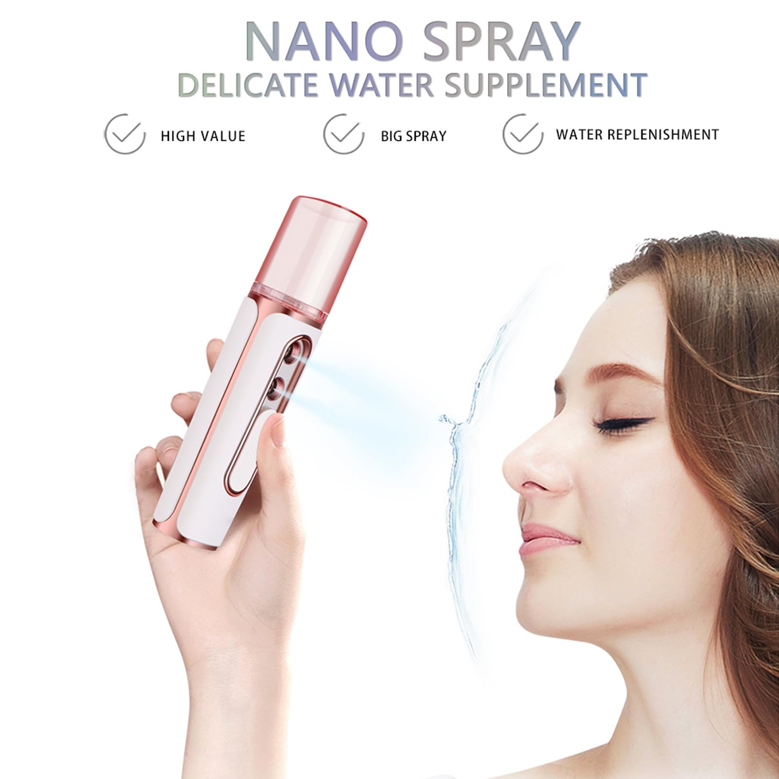 withthesun Nano Facial Mister con tanque de agua visible para uso cómodo