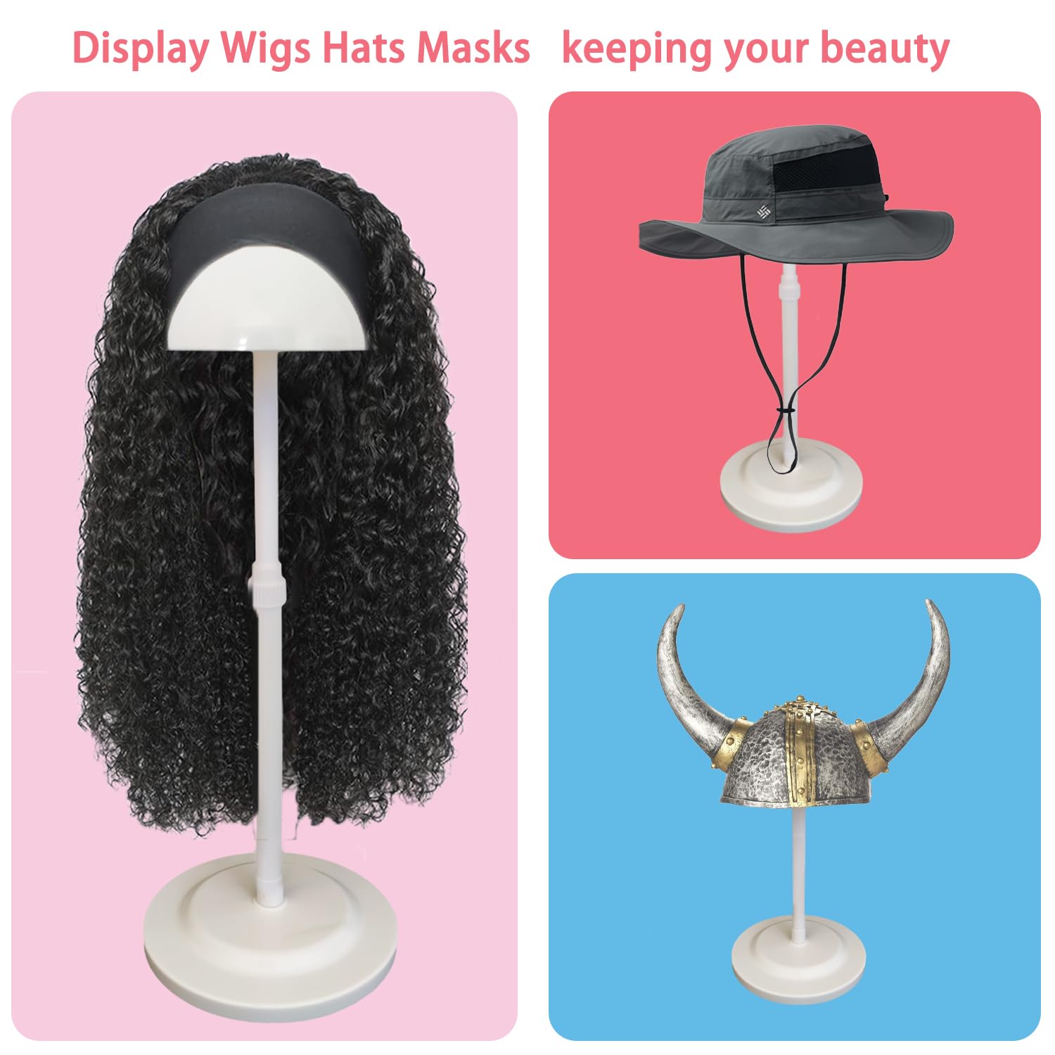 WiZiWi soporte para pelucas con domo antideslizante evita deslizamientos.