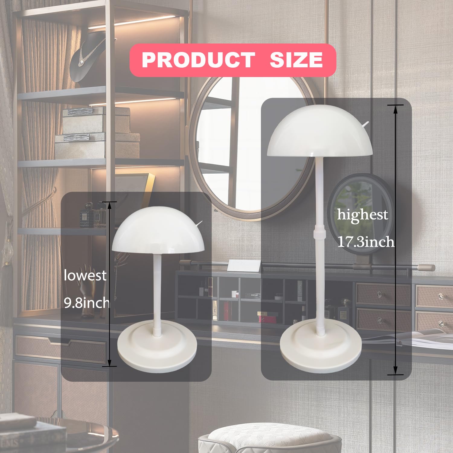 WiZiWi soporte para pelucas y gorras, exhibición multiuso.