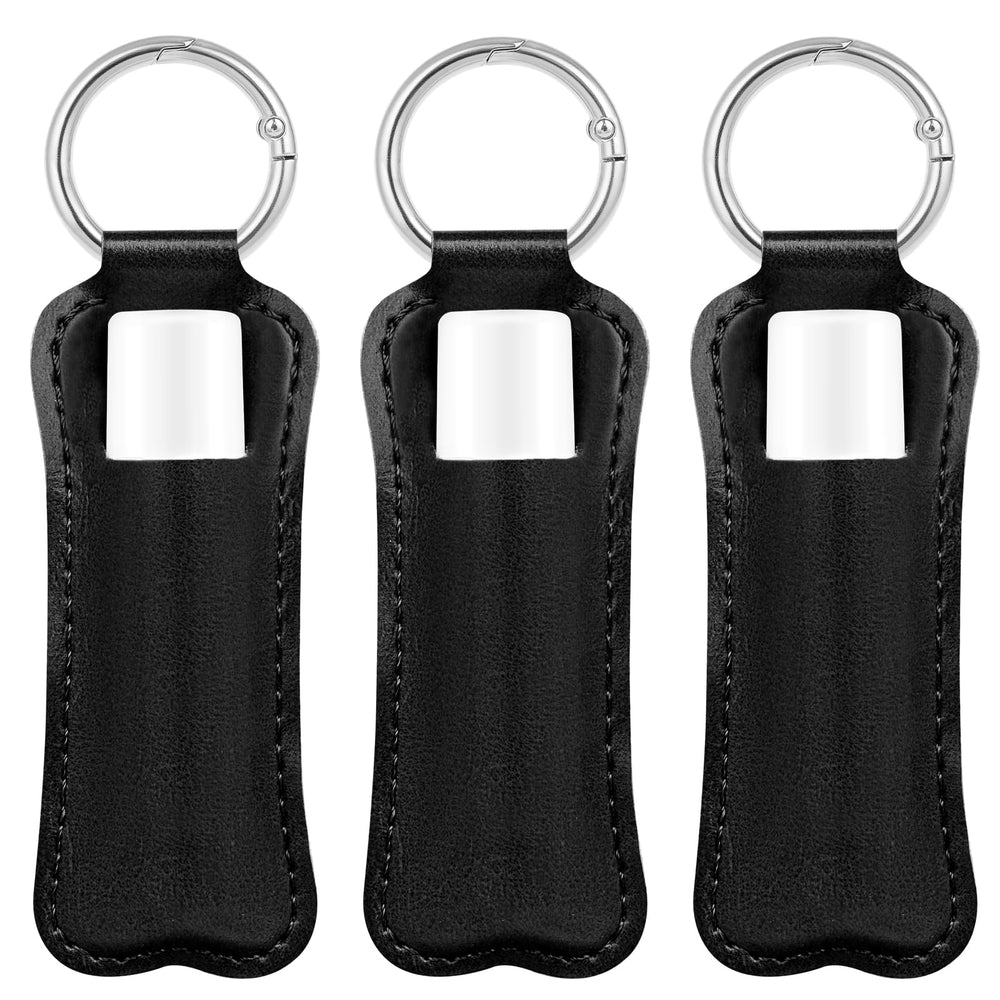WK IEASON portabalsamo con clip piel mate negro para bolso