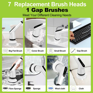 WKY Spin Scrubber ideal para uso en baño y ducha en azulejos y bañeras.