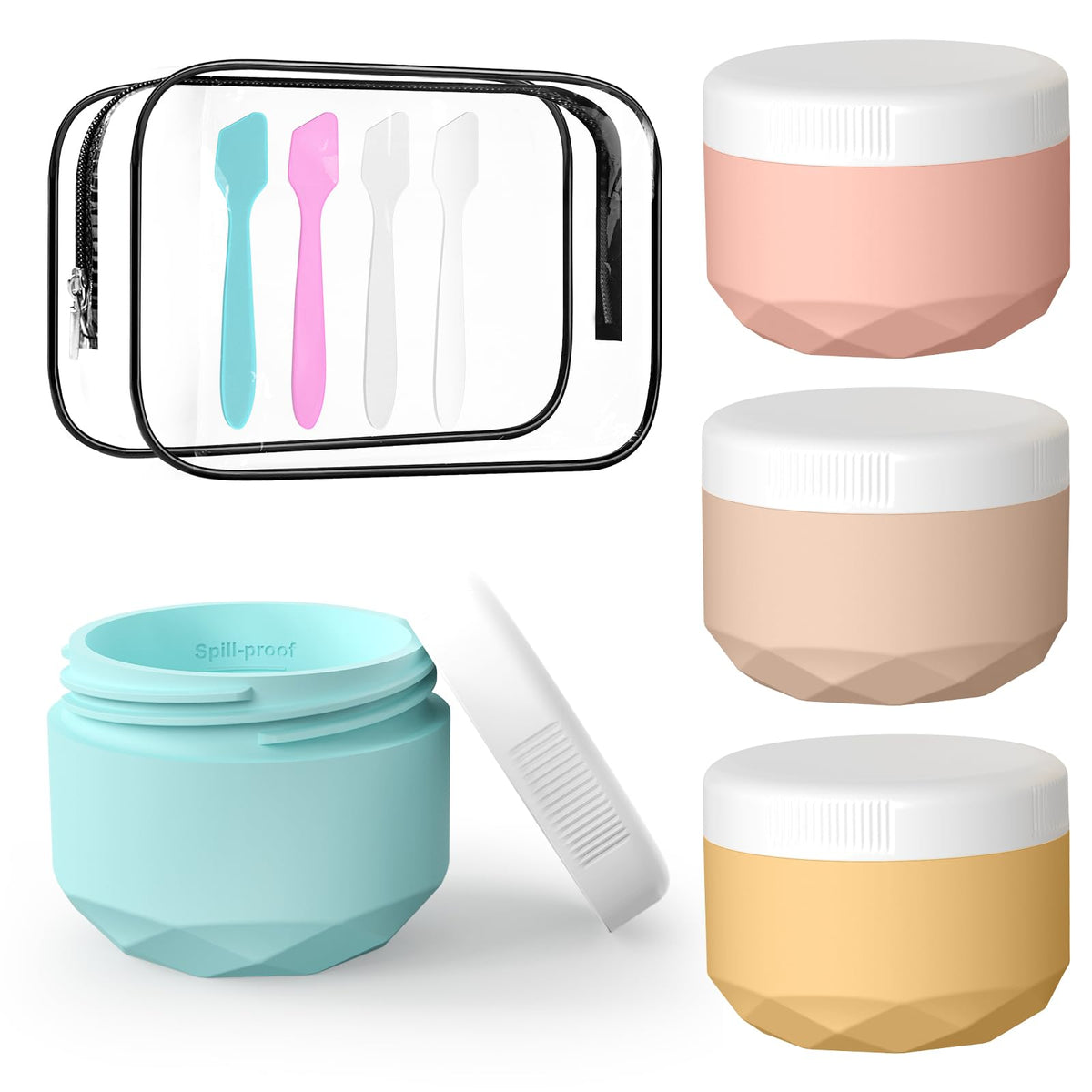 WLEAD envases de viaje 4 piezas para cremas y líquidos, ideal para viajes