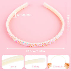 Extremos de silicona para comodidad diaria en la diadema glitter WLLHYF.