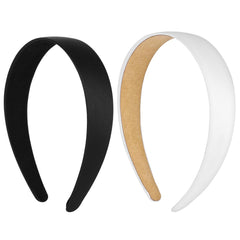 Diadema satin negra de WLLHYF, mantiene el peinado estable y con estilo.