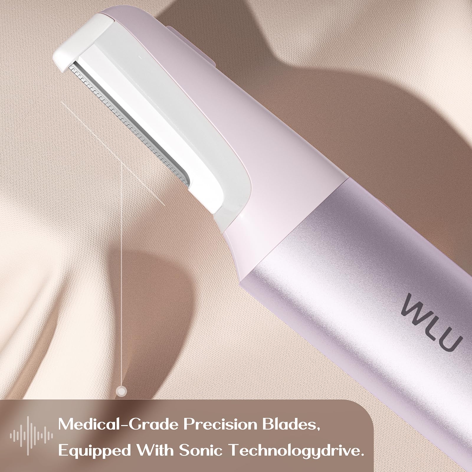 WLU Dermaplane Razor morado batería recargable para uso sin cables