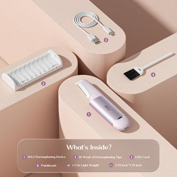 WLU Dermaplane Razor morado diseño ergonómico para manejo cómodo