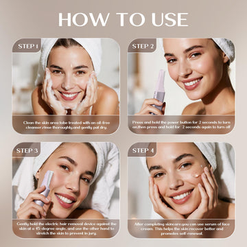 WLU Dermaplane Razor morado uso de viaje para cuidado facial