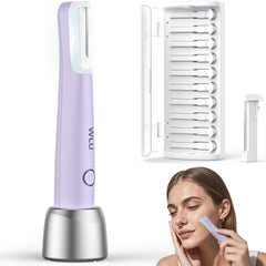 Navaja de dermaplanado WLU para rostro con luz LED, piel suave.