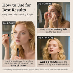 WM WESTERN MIRACLE suero fórmula botánica con biotina cuida pestañas y cejas.