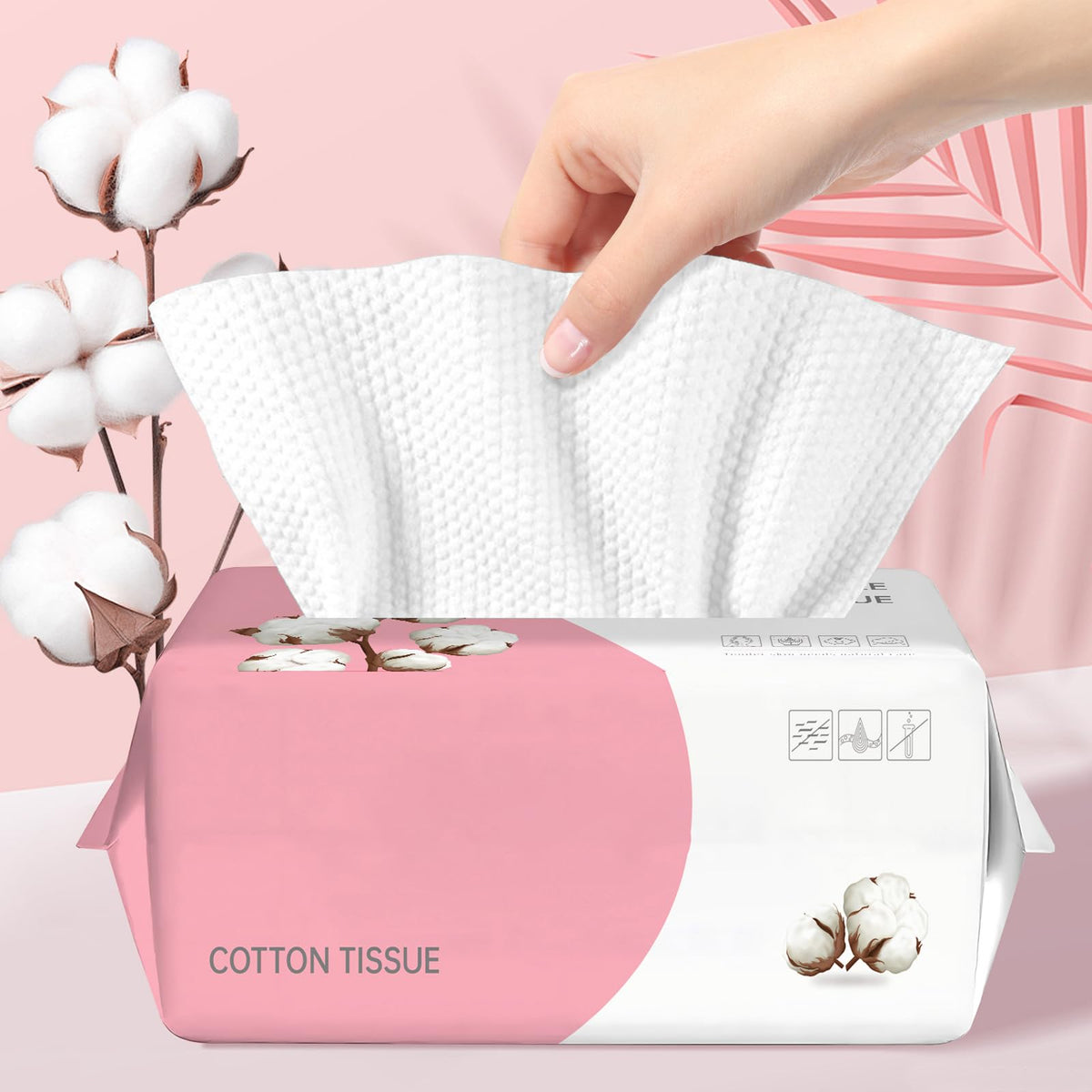 WMQL toallas faciales desechables ultrasuaves y gruesas para desmaquillar sin irritación.