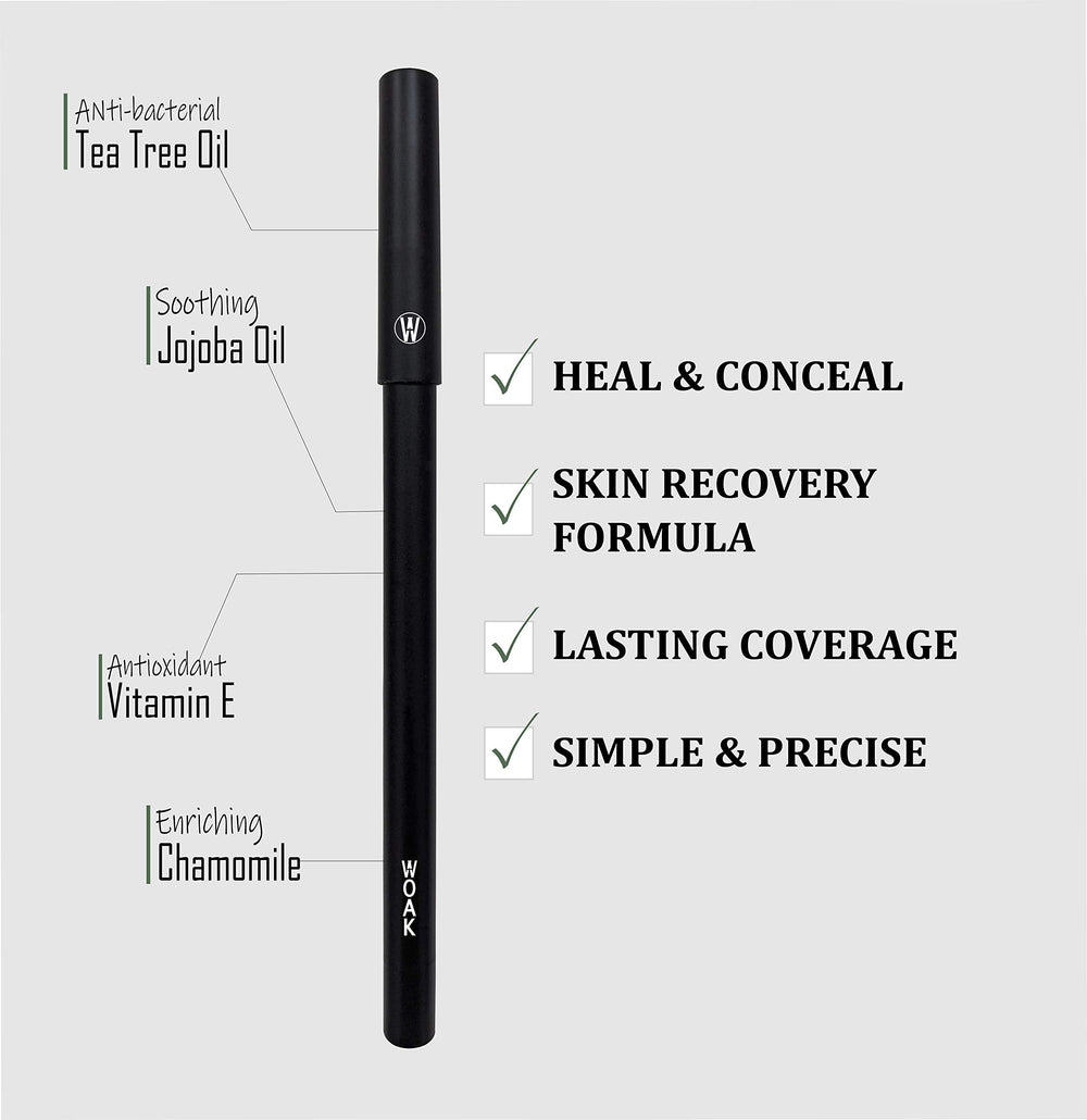 WOAK Stealth Fighter Pen integra cuidado híbrido para calmar piel y cubrir imperfecciones.