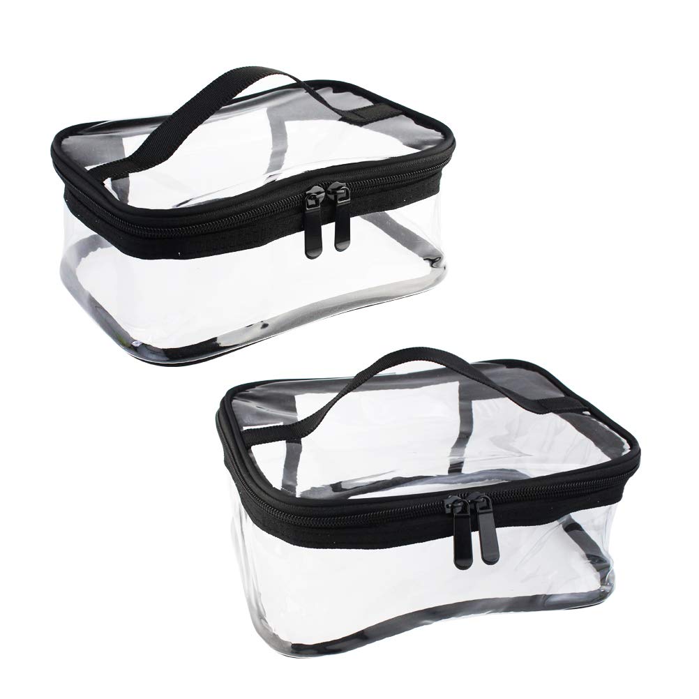 Wobe bolsa maquillaje transparente con cierre, resistente y apta para uso diario.