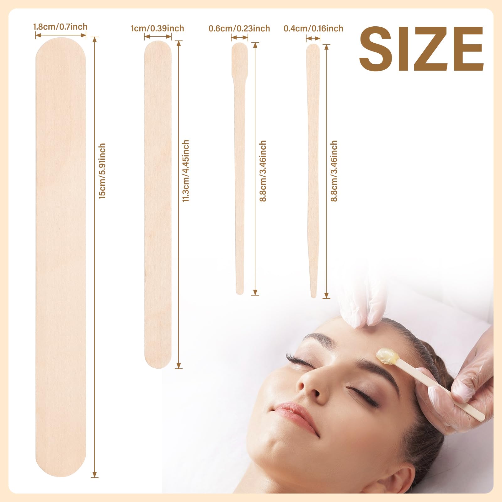 WoBiogHo palito cera pequeño para cejas y líneas finas.