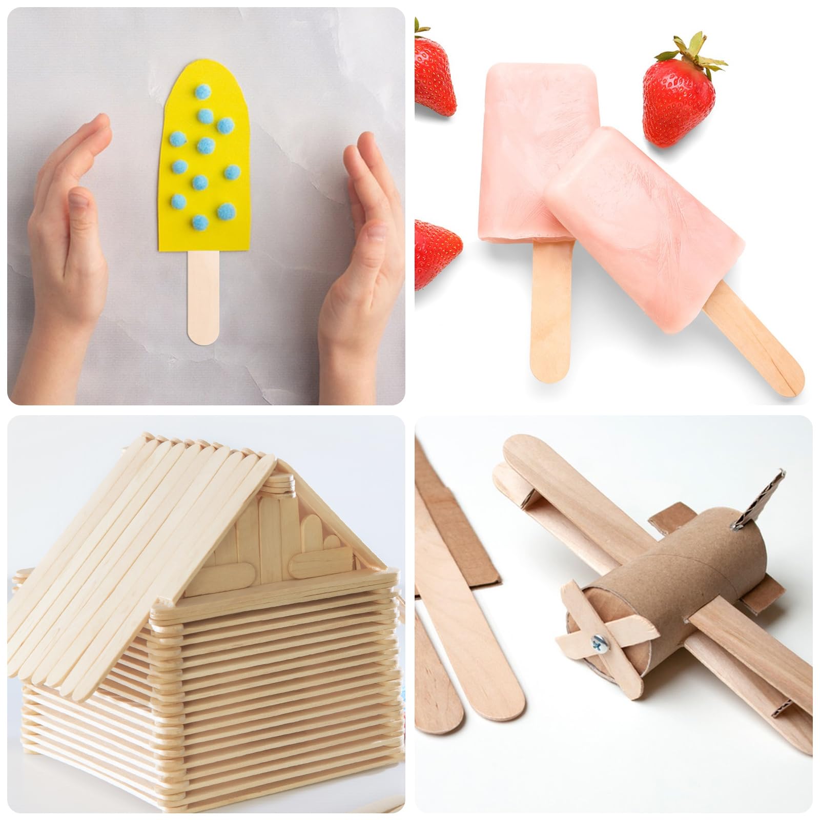 WoBiogHo palitos para helados y manualidades, opción versátil