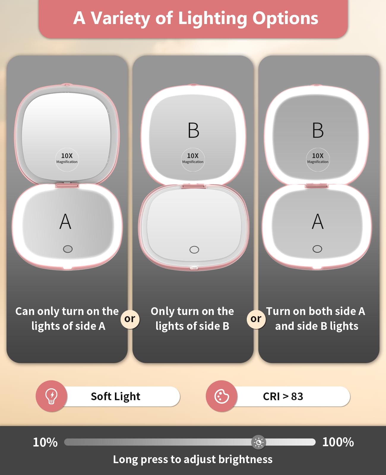 Control de brillo en el Espejo WOBSION para ajustes rápidos