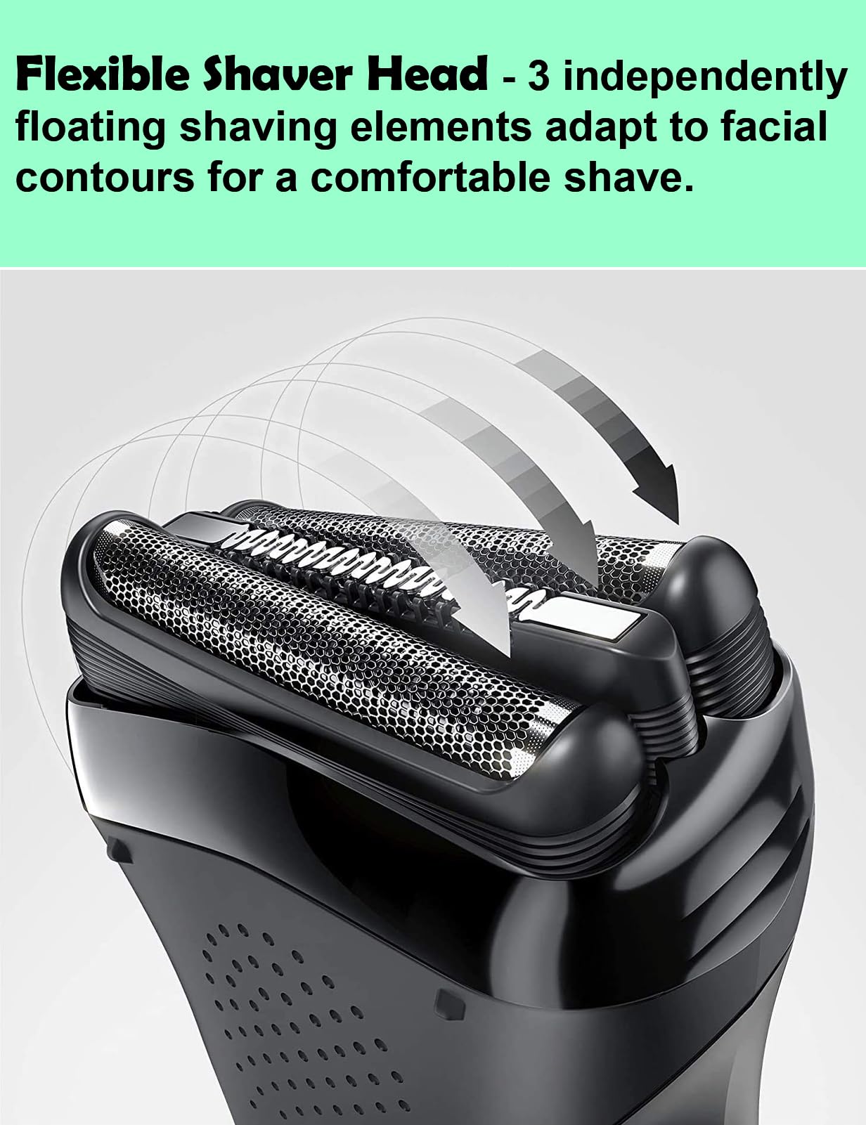 WOERGG 21B cabezal para Braun Series 3 3010BT, ajuste preciso.