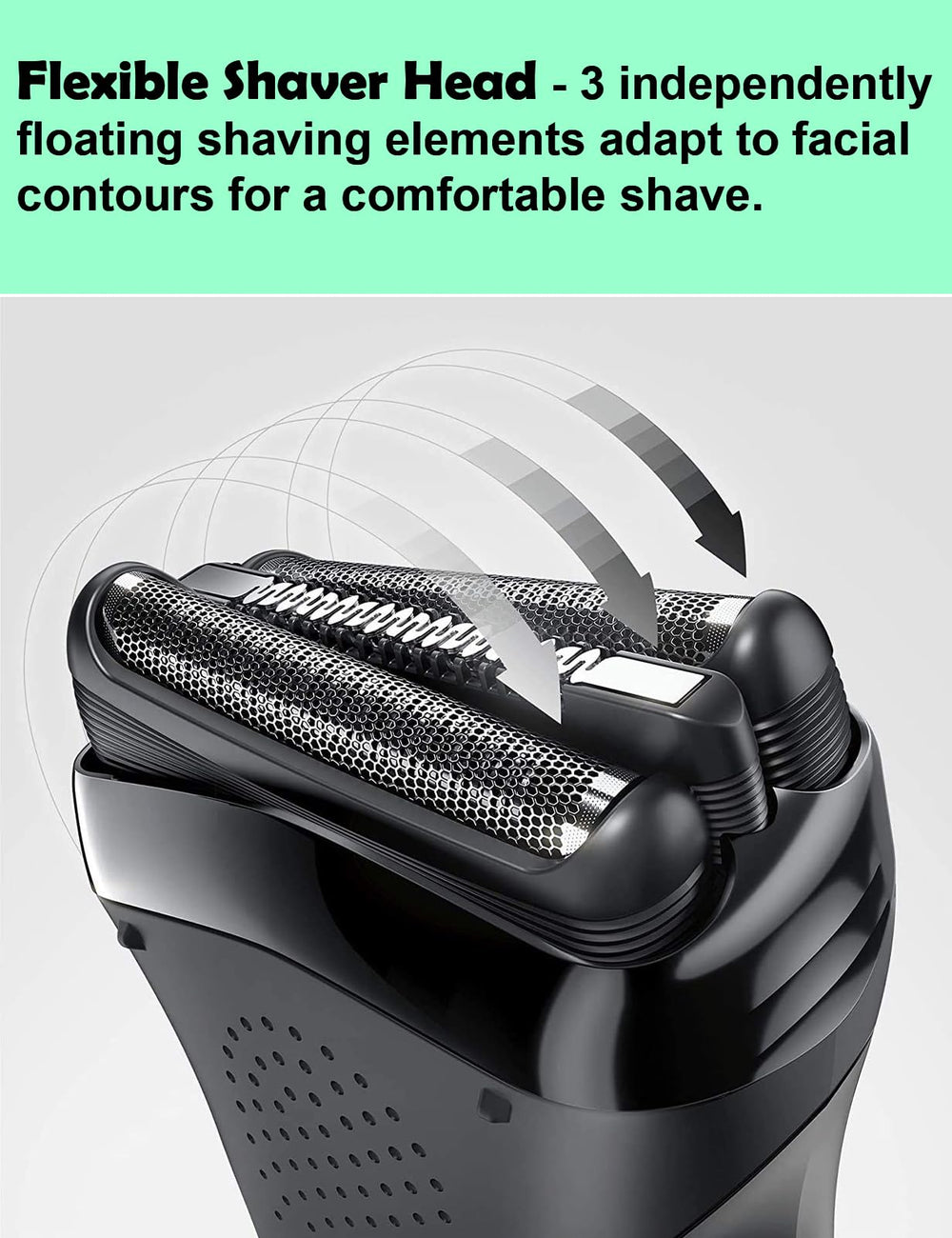 WOERGG 21B cabezal para Braun Series 3 3010BT, ajuste preciso.